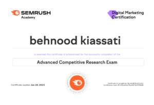 SEO certificates Behnood Kiassati (3)