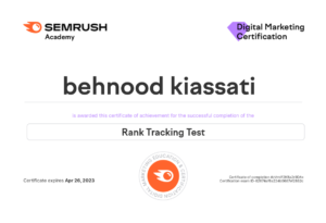 SEO certificates Behnood Kiassati (3)