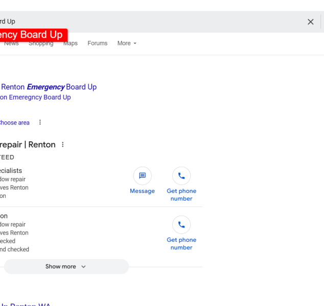 Ranking on the first page of Google Screenshot